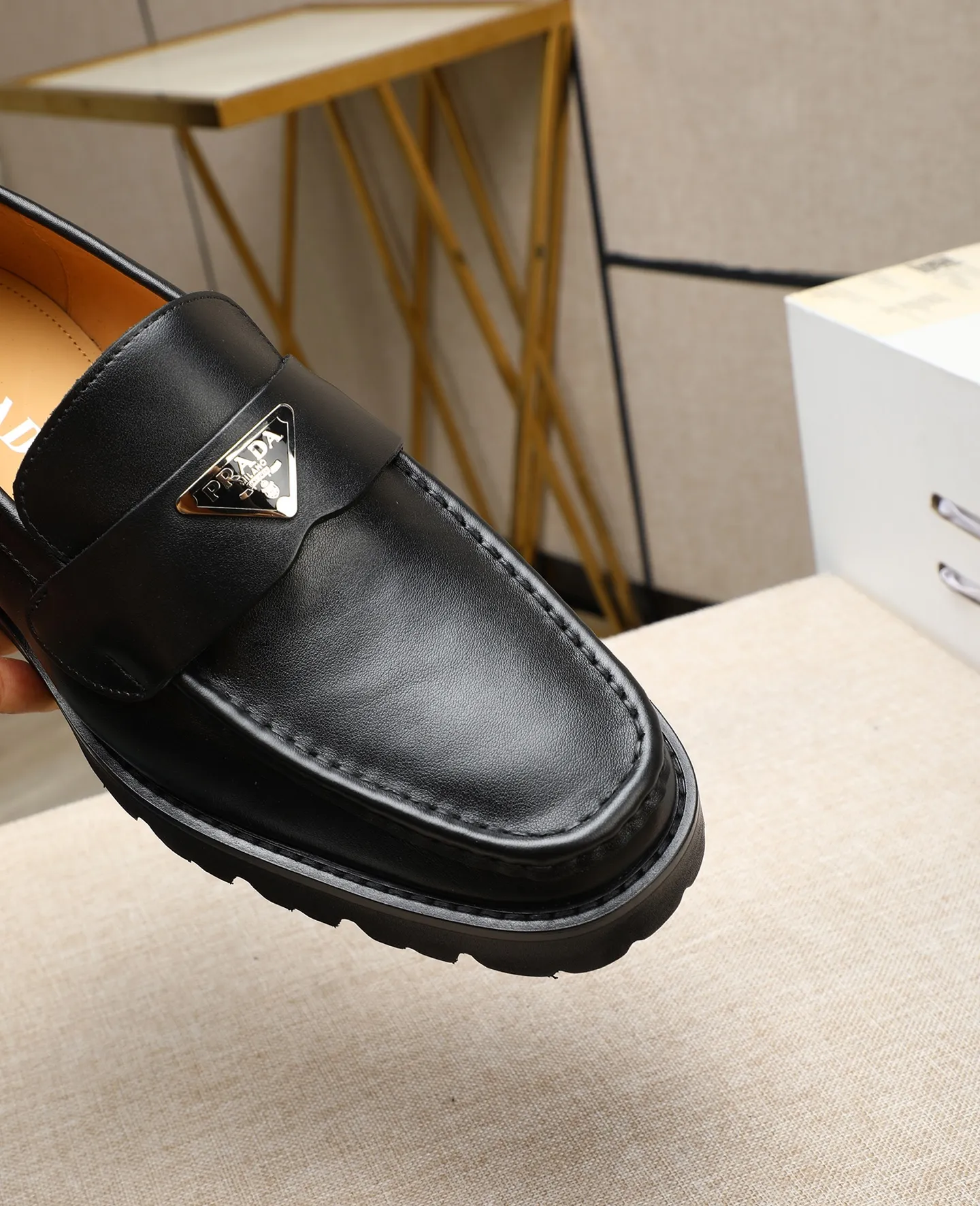 Men's men's shoes 💰540 (water-dyed cow leather) 📛📛PRADA high-end 20 counter latest model formal business leather shoes 👔 original version of the highest quality! Imported from Italy🇮🇹First layer calfskin fabric➕Cowhide lining Original outsole Formal size: 38➖45